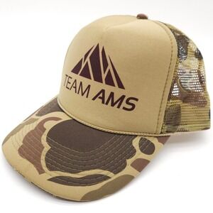 Vintage Team AMS Snapback Trucker Mesh Rope Hat Camouflage Foam Ball Cap Otto‎